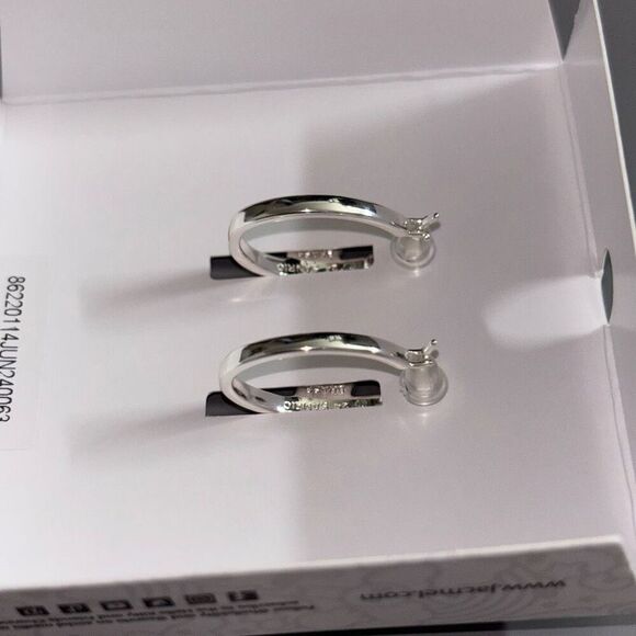 Hello kitty silver plated hoop earrings red white new - Picture 7 of 10